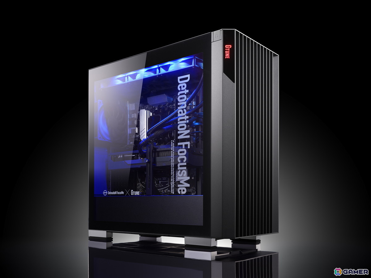 G TUNEより「DetonatioN FocusMe」コラボレーションモデル3機種が販売!ロゴ入りのオリジナルサイドパネルとDFMのチームカラーであるブルーのLEDを搭載の画像