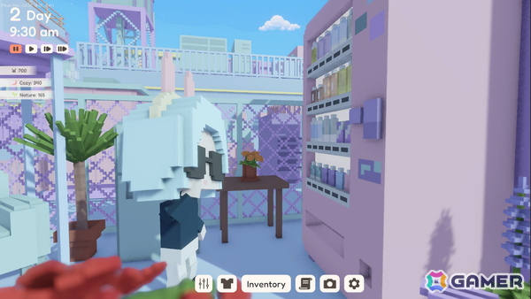 雑居ビルの屋上を“自分だけのリラックス空間”に！ボクセルスローライフゲーム「YUME ROOF」がSteamで2026年2月に配信の画像