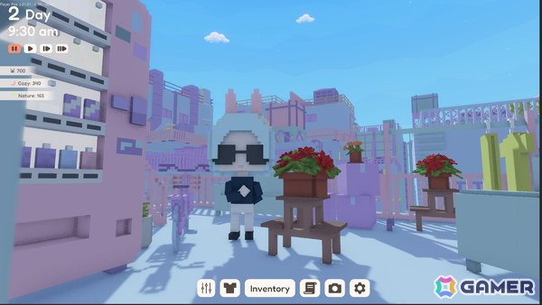 雑居ビルの屋上を“自分だけのリラックス空間”に！ボクセルスローライフゲーム「YUME ROOF」がSteamで2026年2月に配信の画像