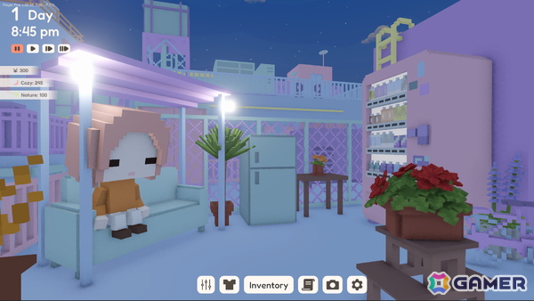 雑居ビルの屋上を“自分だけのリラックス空間”に！ボクセルスローライフゲーム「YUME ROOF」がSteamで2026年2月に配信の画像