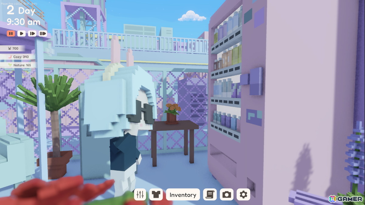 雑居ビルの屋上を“自分だけのリラックス空間”に！ボクセルスローライフゲーム「YUME ROOF」がSteamで2026年2月に配信の画像12