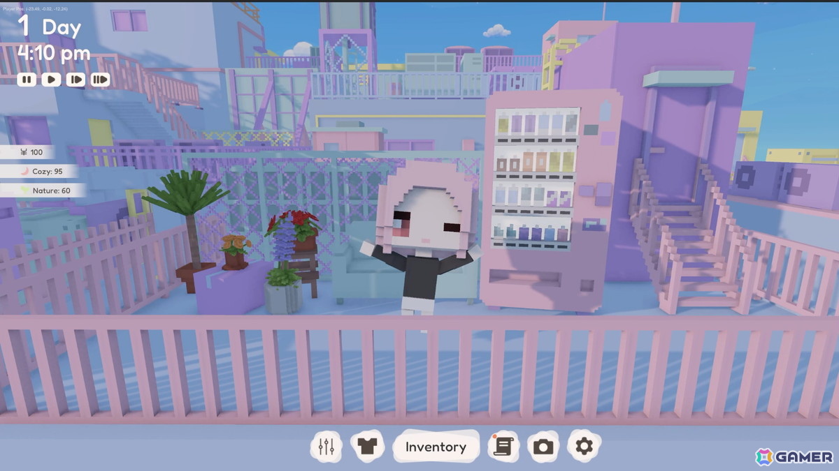 雑居ビルの屋上を“自分だけのリラックス空間”に！ボクセルスローライフゲーム「YUME ROOF」がSteamで2026年2月に配信の画像2
