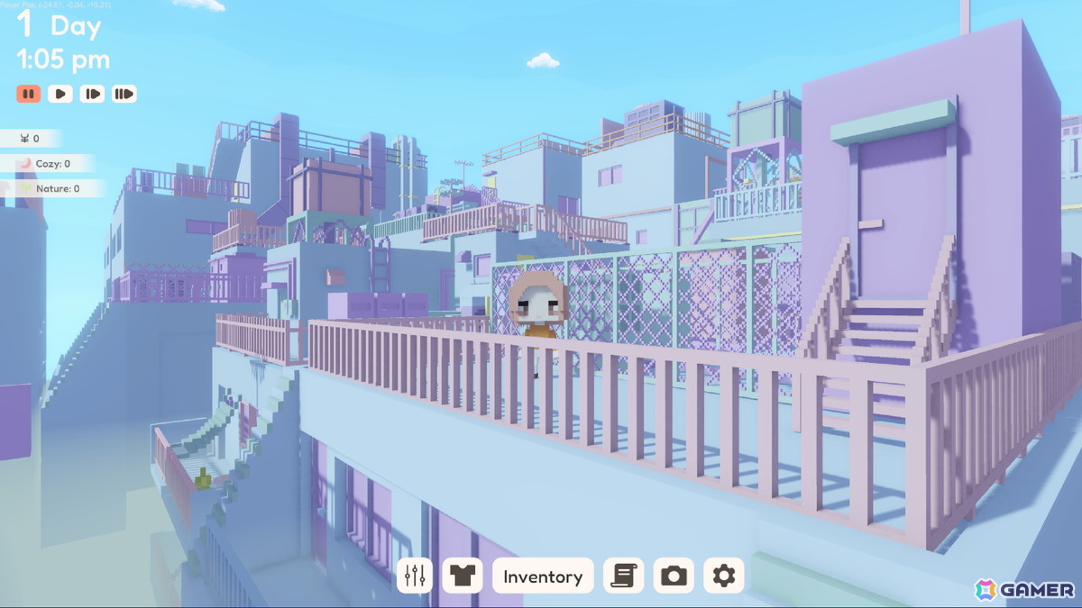 雑居ビルの屋上を“自分だけのリラックス空間”に！ボクセルスローライフゲーム「YUME ROOF」がSteamで2026年2月に配信の画像3