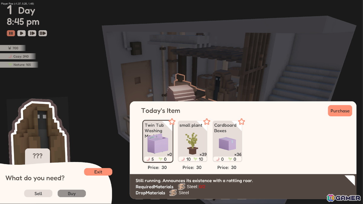 雑居ビルの屋上を“自分だけのリラックス空間”に！ボクセルスローライフゲーム「YUME ROOF」がSteamで2026年2月に配信の画像8
