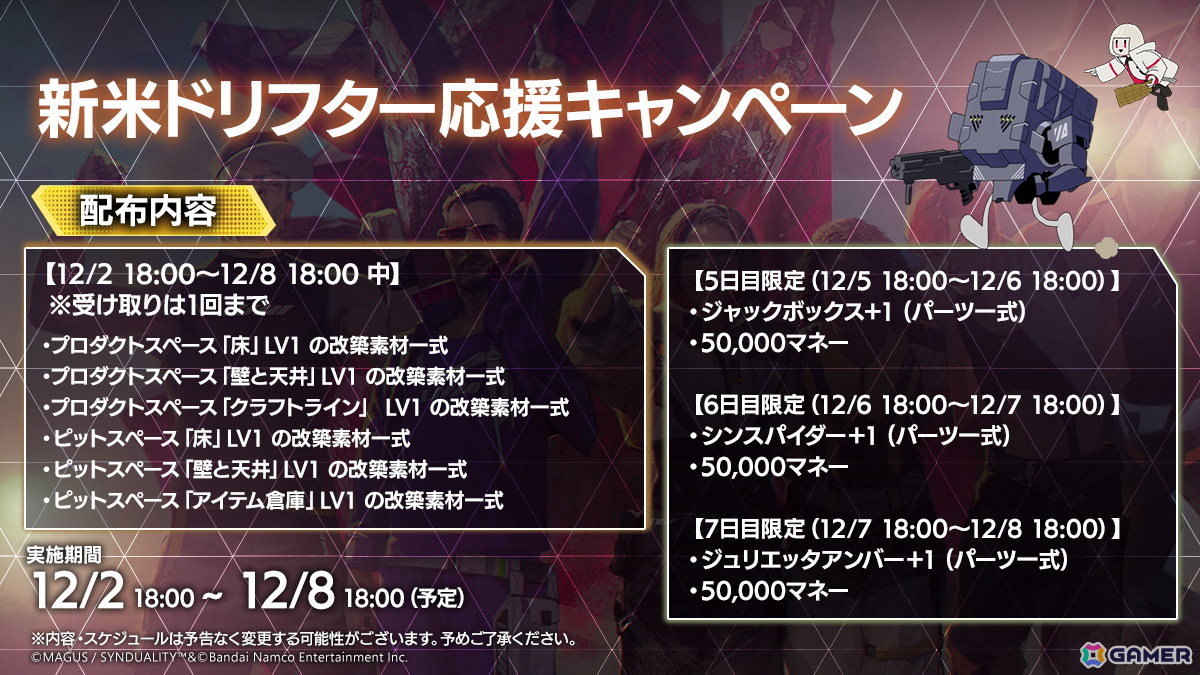 「SYNDUALITY Echo of Ada」がPS Plusの12月フリープレイに登場！新規プレイヤー応援キャンペーンが開始の画像