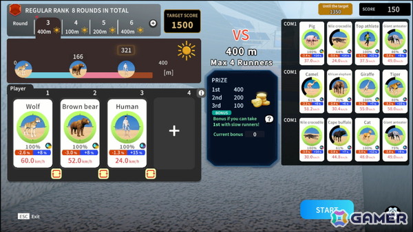40種類以上の動物が繰り広げる、種族を超えた究極のリレーゲーム「Animal Run Relay」がSteamで配信の画像