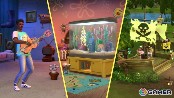 「ザ・シムズ4」で「スポンジ・ボブ」がテーマの「House Kit」＆「Kids Room Kit」が12月5日に配信！の画像2