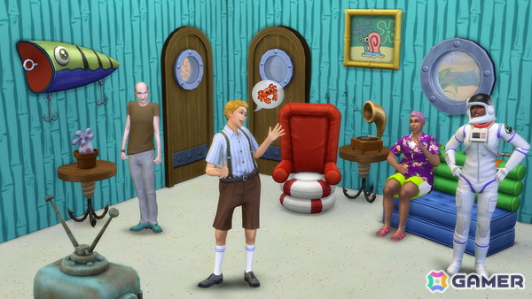 「ザ・シムズ4」で「スポンジ・ボブ」がテーマの「House Kit」＆「Kids Room Kit」が12月5日に配信！の画像3
