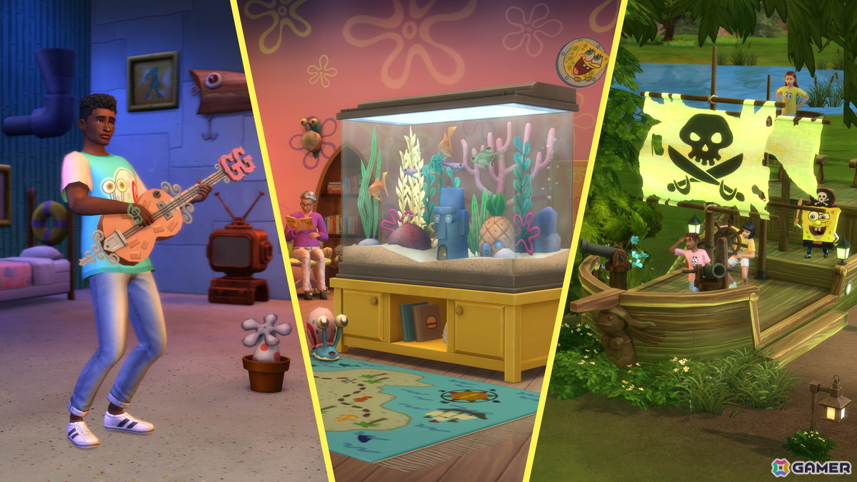 「ザ・シムズ4」で「スポンジ・ボブ」がテーマの「House Kit」＆「Kids Room Kit」が12月5日に配信！の画像2