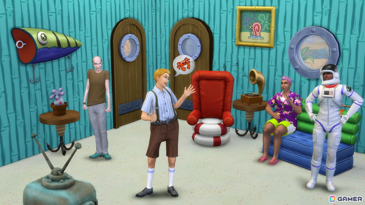 「ザ・シムズ4」で「スポンジ・ボブ」がテーマの「House Kit」＆「Kids Room Kit」が12月5日に配信！の画像3