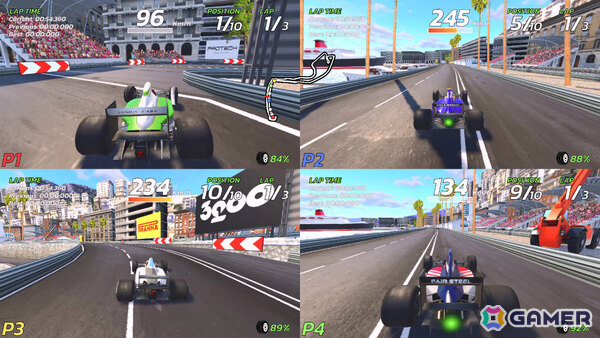 最大4人で遊べるアーケードレーシング「4PGP FOUR-PLAYER GRAND PRIX」が2026年2月5日にリリース！の画像