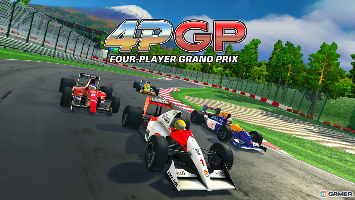 最大4人で遊べるアーケードレーシング「4PGP FOUR-PLAYER GRAND PRIX」が2026年2月5日にリリース！の画像