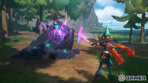 オープンワールド魔法ADV「Witchspire」初のゲームプレイトレーラーが公開！箒に乗って空を飛ぶ様子や魔法を駆使したバトル、拠点作りなど見どころ満載の画像