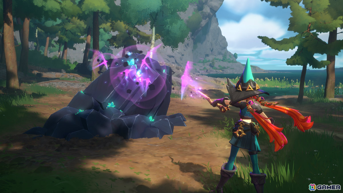 オープンワールド魔法ADV「Witchspire」初のゲームプレイトレーラーが公開！箒に乗って空を飛ぶ様子や魔法を駆使したバトル、拠点作りなど見どころ満載の画像9