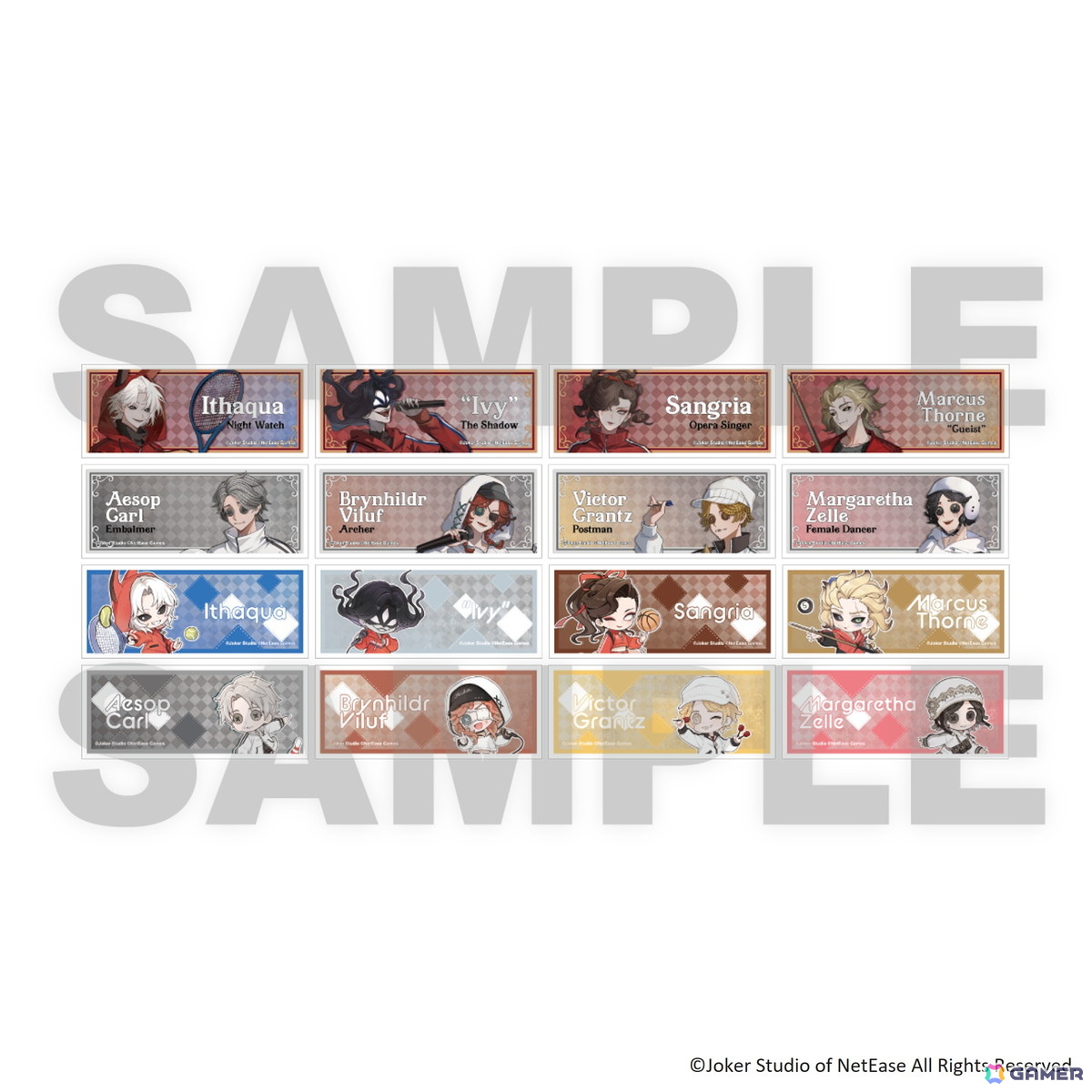 「IdentityV 第五人格」×ROUND1コラボの限定グッズが12月20日より販売!コラボメニューやルームなど店舗でもさまざまなキャンペーンを展開の画像