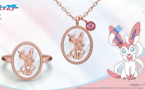 「ポケットモンスター」ニンフィアをデザインに施したネックレス＆リング（指輪）が登場！ニンフィアが持つ癒しの力を表現