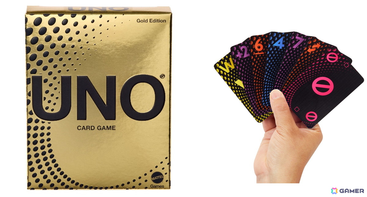 ホリデーや年末年始にぴったりな特別仕様の「ウノ ゴールド」が12月27日に発売!箔押しがされたスペシャル仕様のカードにの画像