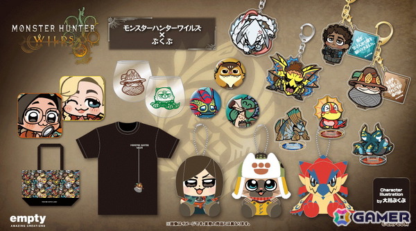 「モンスターハンターワイルズ」大川ぶくぶ氏の描きおこしイラストを使用したグッズが登場！ホープ装備の主人公やエグド装備のオトモアイルーたちのぬいぐるみもの画像1