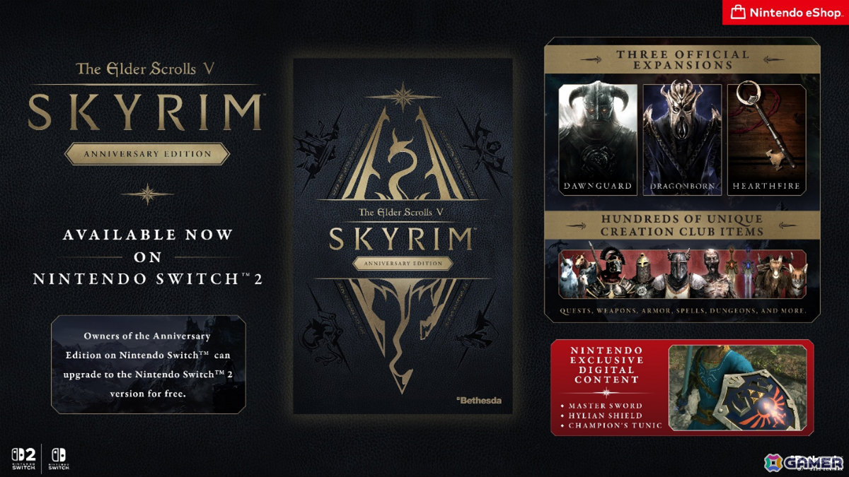 The Elder Scrolls 10周年記念セット The Elder Scrolls V: Skyrim Anniversary Edition」Switch 2版が