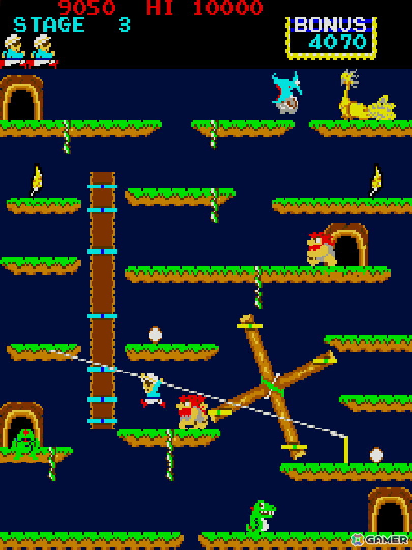 ロック鳥を追い求めて上へ上へと登っていくアクションゲーム「ロックンロープ」がアーケードアーカイブス/アーケードアーカイブス2として12月11日に配信！の画像4