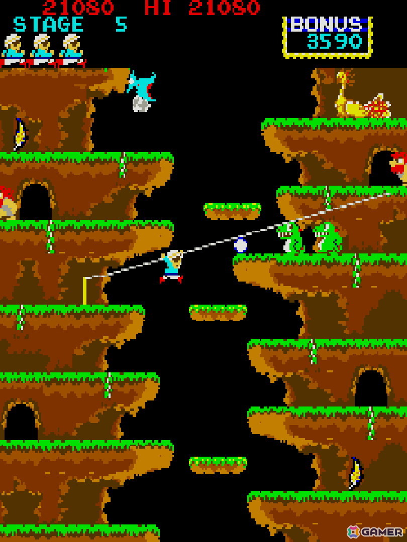 ロック鳥を追い求めて上へ上へと登っていくアクションゲーム「ロックンロープ」がアーケードアーカイブス/アーケードアーカイブス2として12月11日に配信！の画像6