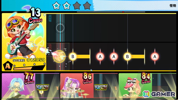 ギター・ベース・ドラム・キーボードのバンドサウンドでプレイする新感覚の音ゲー「激奏！BAND STAR」が発売！の画像2