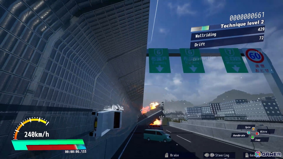 軽トラは止まらない！崩壊する日本を爆走するドライビングアクションゲーム「ドライブクレイジー」Steam版が正式リリースの画像2