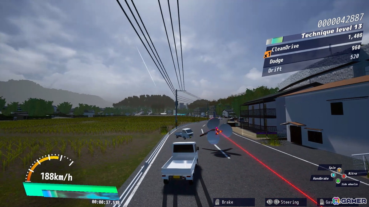 軽トラは止まらない！崩壊する日本を爆走するドライビングアクションゲーム「ドライブクレイジー」Steam版が正式リリースの画像3