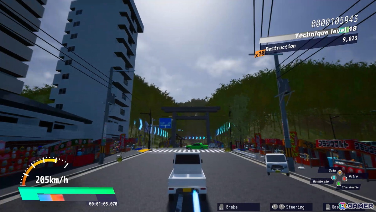 軽トラは止まらない！崩壊する日本を爆走するドライビングアクションゲーム「ドライブクレイジー」Steam版が正式リリースの画像5
