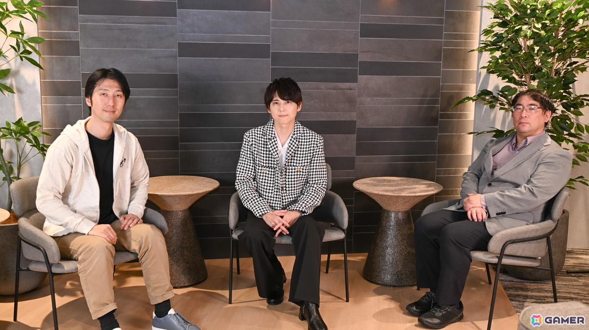 （写真左から）佐々木雄一氏、梶裕貴さん、三宅陽一郎氏