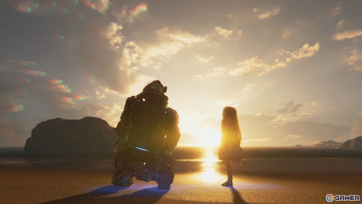 ホログラムで投影された”海“。二人は本物の海を見ることができるのだろうか？