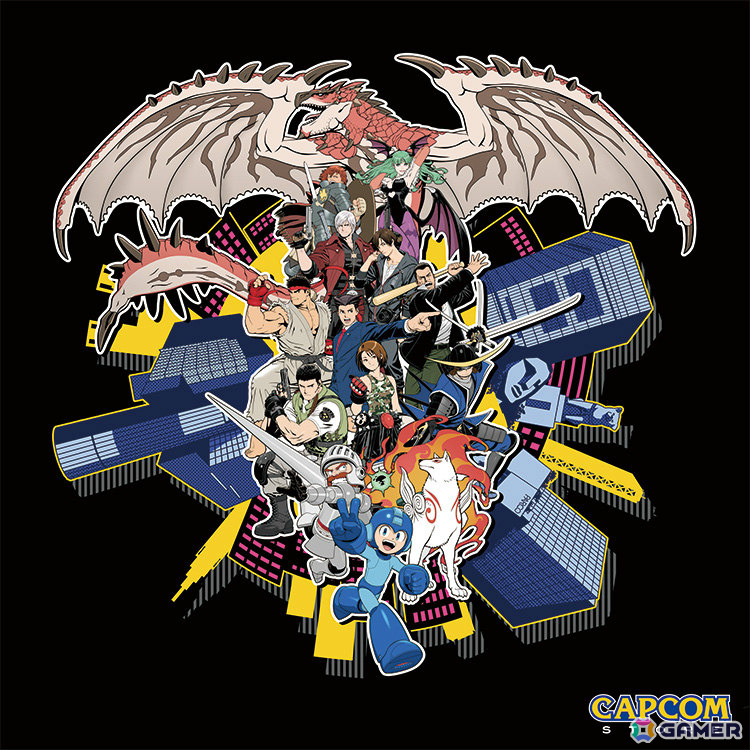 カプコンストアのメインビジュアルを使ったアクスタ＆ステッカーが発売！「ロックマン」「逆転裁判」「モンスターハンター」など14作品が大集合の画像