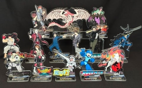 カプコンストアのメインビジュアルを使ったアクスタ&ステッカーが発売!「ロックマン」「逆転裁判」「モンスターハンター」など14作品が大集合