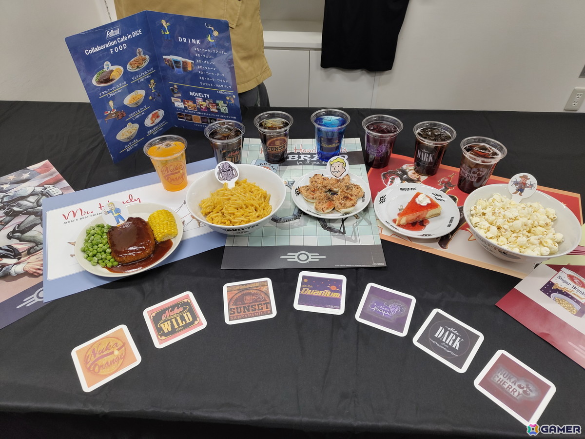 「Fallout Collaboration Cafe」の内覧会をレポート！ヌカ・コーラ・クアンタムや“完璧に保存されたパイ”などファンなら一度は食したいメニューに注目の画像