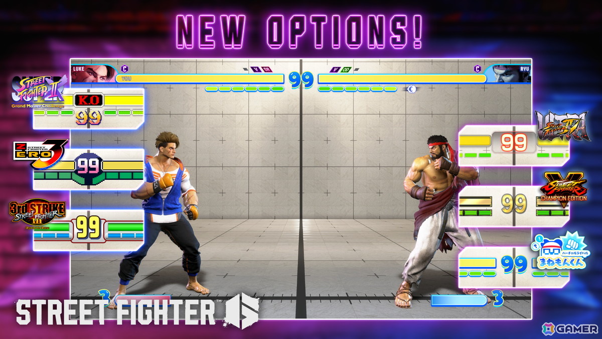 「ストリートファイター6」で新機能「バトルHUDデザイン選択」が追加！自動実況機能に「天鬼ぷるる」も参戦の画像