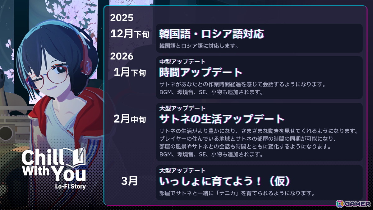 作業効率化ADV「Chill with You : Lo-Fi Story」楽曲など追加の「くまのレストラン」コラボアップデートが実施！累計販売本数は15万本を突破の画像5