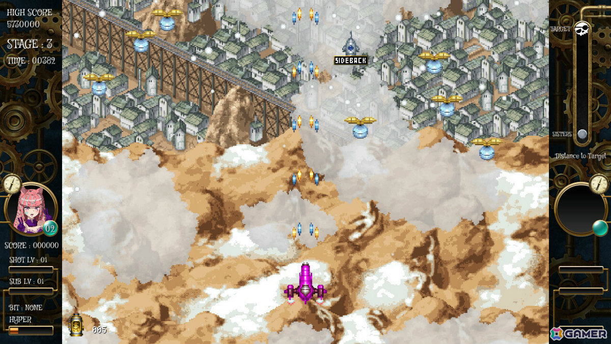 賞金稼ぎの三姉妹と悪党たちが繰り広げる縦スクロールSTG「バウンティシスターズ」Switch版が発売!の画像