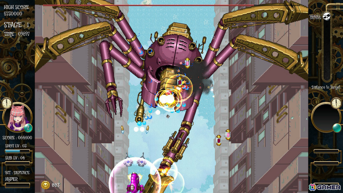 賞金稼ぎの三姉妹と悪党たちが繰り広げる縦スクロールSTG「バウンティシスターズ」Switch版が発売！の画像5