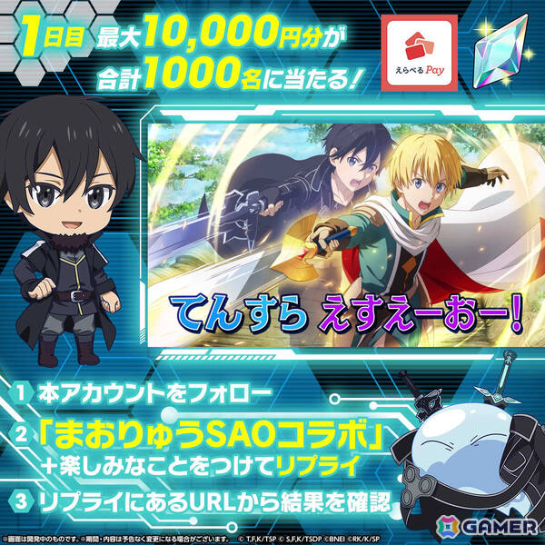 「まおりゅう」で「ソードアート・オンライン」コラボが開催！キリト、ALOアスナ衣装のリムルがPart1スカウトに登場の画像13