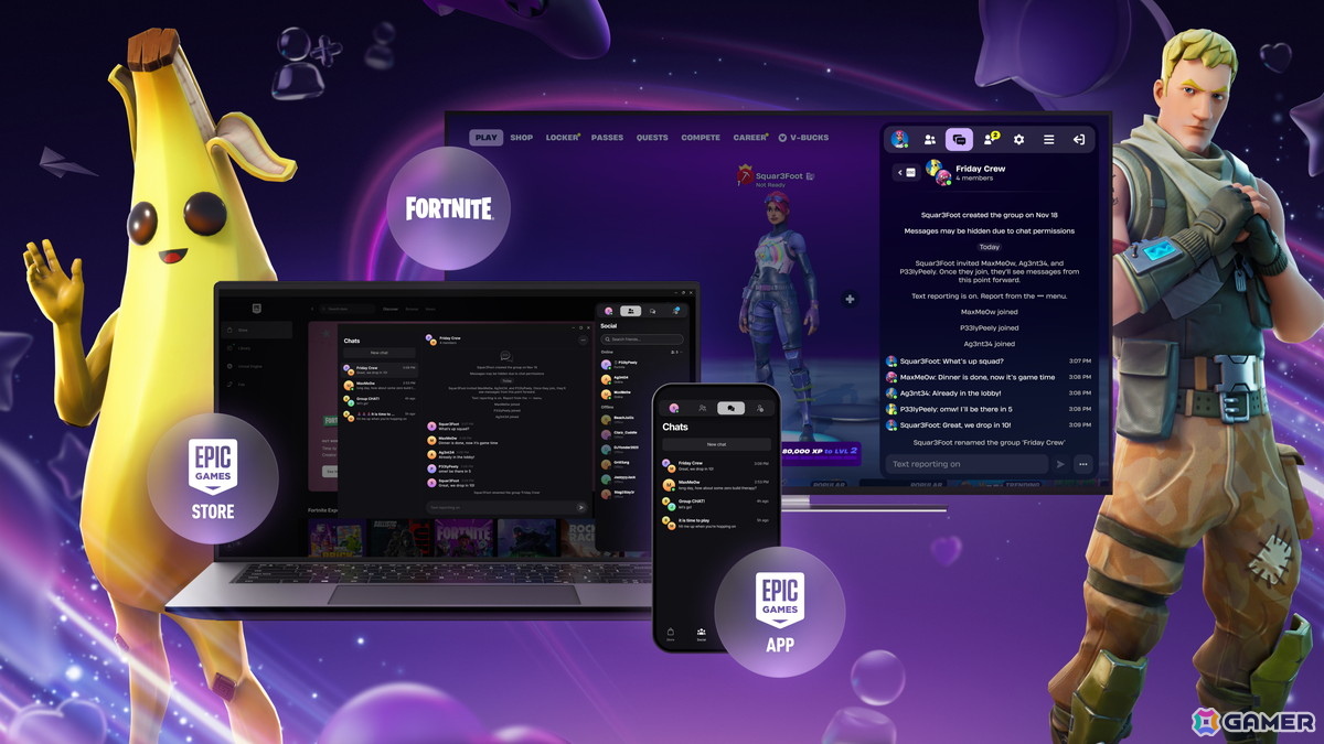 「フォートナイト」やEpic Games StoreをはじめとしたEpicエコシステム全体でのテキストチャットが提供への画像