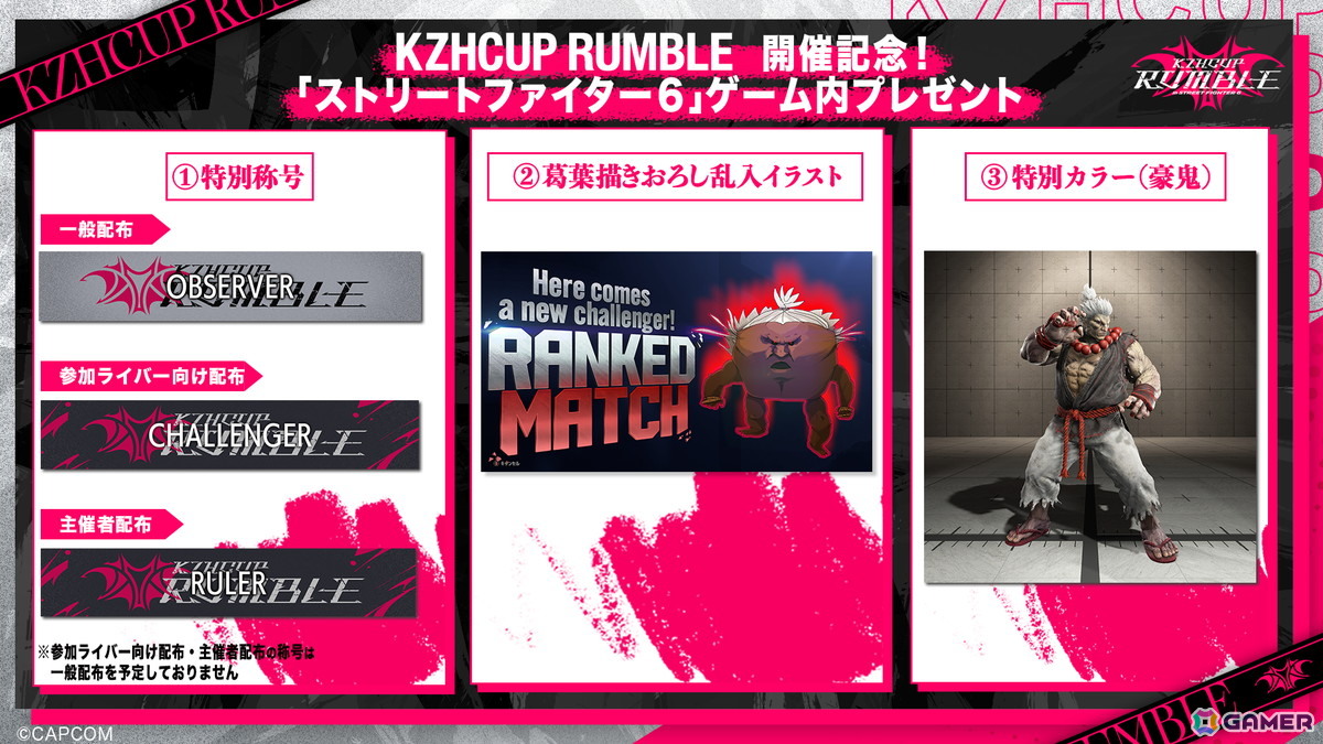にじさんじ・葛葉さん主催の「KZHCUP RUMBLE in STREET FIGHTER 6」決勝戦進出チームが決定！2026年1月23日にパシフィコ横浜で決勝戦/エキシビションマッチを開催の画像6