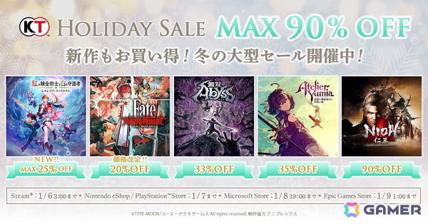 コーエーテクモ Holiday Sale 2025が開催！「紅の錬金術士と白の守護者 ～レスレリアーナのアトリエ～」が初セールにの画像1