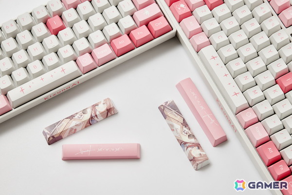 KizunaAIさんの世界観を表現した初のコラボゲーミングキーボードが予約受付開始！アイコンやモチーフを随所に配置し、“ピンク×ホワイト”を基調とした爽やかな配色にの画像5