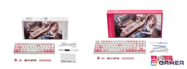 KizunaAIさんの世界観を表現した初のコラボゲーミングキーボードが予約受付開始！アイコンやモチーフを随所に配置し、“ピンク×ホワイト”を基調とした爽やかな配色にの画像7