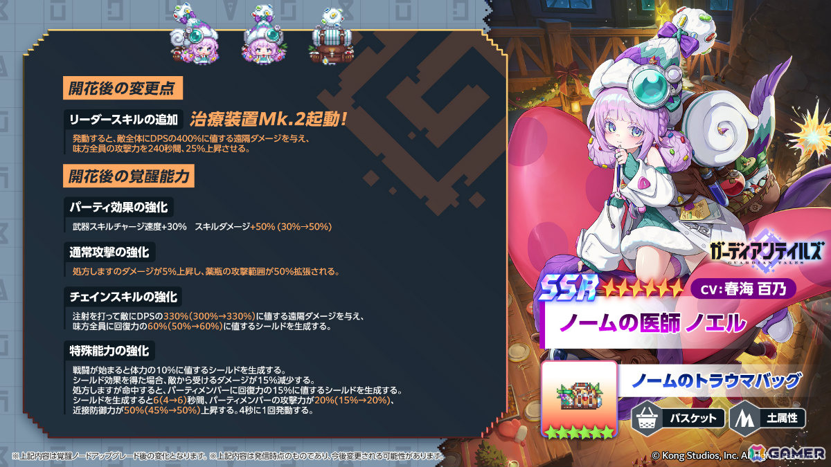 「ガーディアンテイルズ」ノームの医師 ノエル（CV：春海百乃）が参戦！クリスマス記念で最大50連無料キャンペーンも開催の画像4