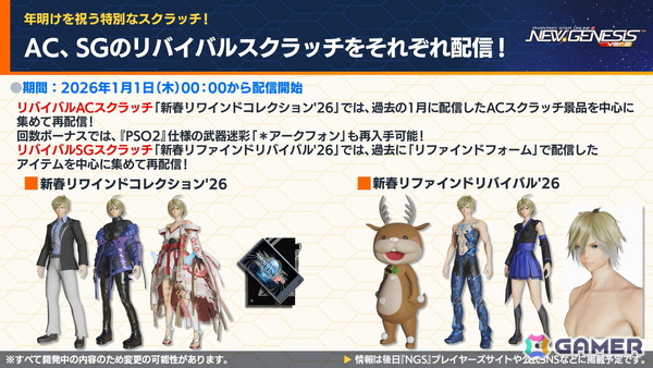 「PSO2 ニュージェネシス」2026年前半のロードマップが公開！「ヘキサギア」＆「メガミデバイス」とのコラボも発表の画像10