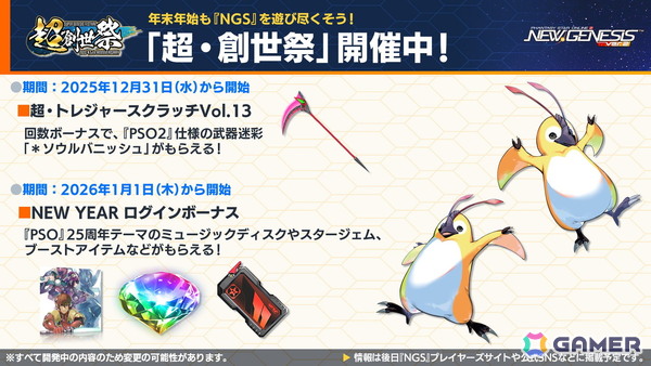 「PSO2 ニュージェネシス」2026年前半のロードマップが公開！「ヘキサギア」＆「メガミデバイス」とのコラボも発表の画像4