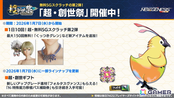 「PSO2 ニュージェネシス」2026年前半のロードマップが公開！「ヘキサギア」＆「メガミデバイス」とのコラボも発表の画像5