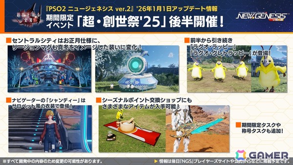 「PSO2 ニュージェネシス」2026年前半のロードマップが公開！「ヘキサギア」＆「メガミデバイス」とのコラボも発表の画像8