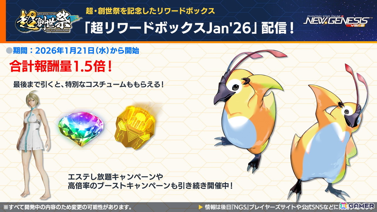 「PSO2 ニュージェネシス」2026年前半のロードマップが公開！「ヘキサギア」＆「メガミデバイス」とのコラボも発表の画像